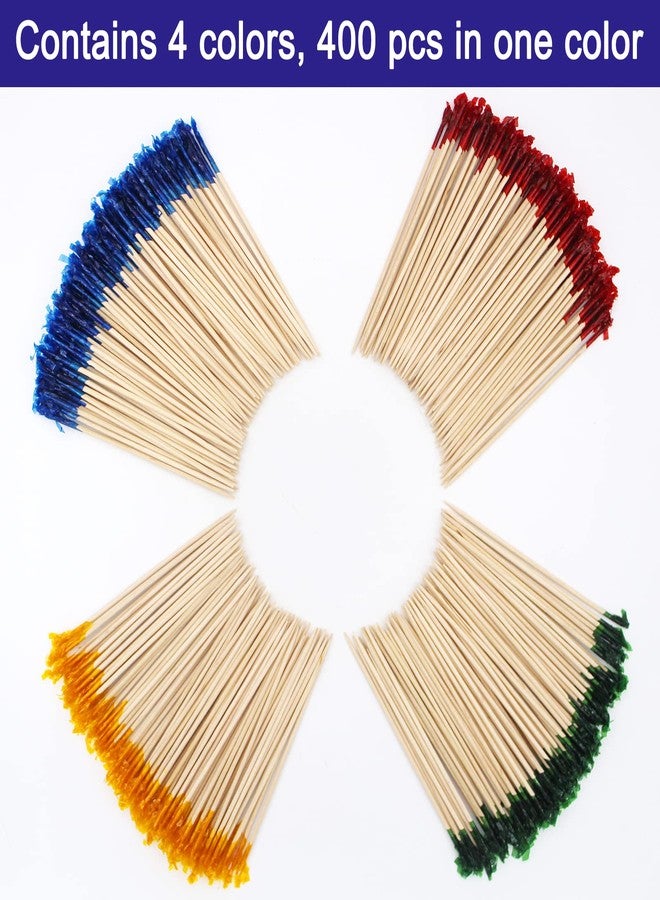 BLUETOP BLUE TOP Wood Frill Picks Toothpicks 2.5 Inch Value Pack 1600pcs,Cocktail Party Toothpicks Wood Decorative toothpicks - Image 3
